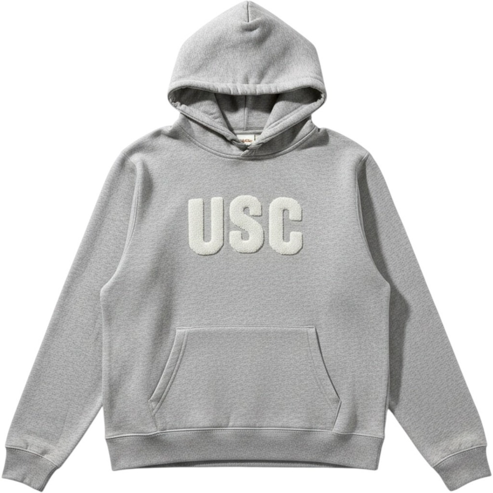 Nike USC Trojans Mens Small Gray Chenille Logo Pullover Hoodie Small NEW